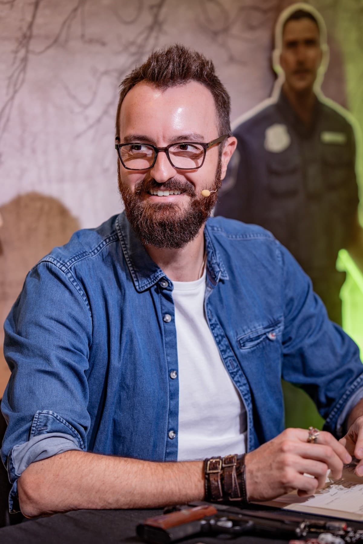 Alexandre filming the Zombiology actual play