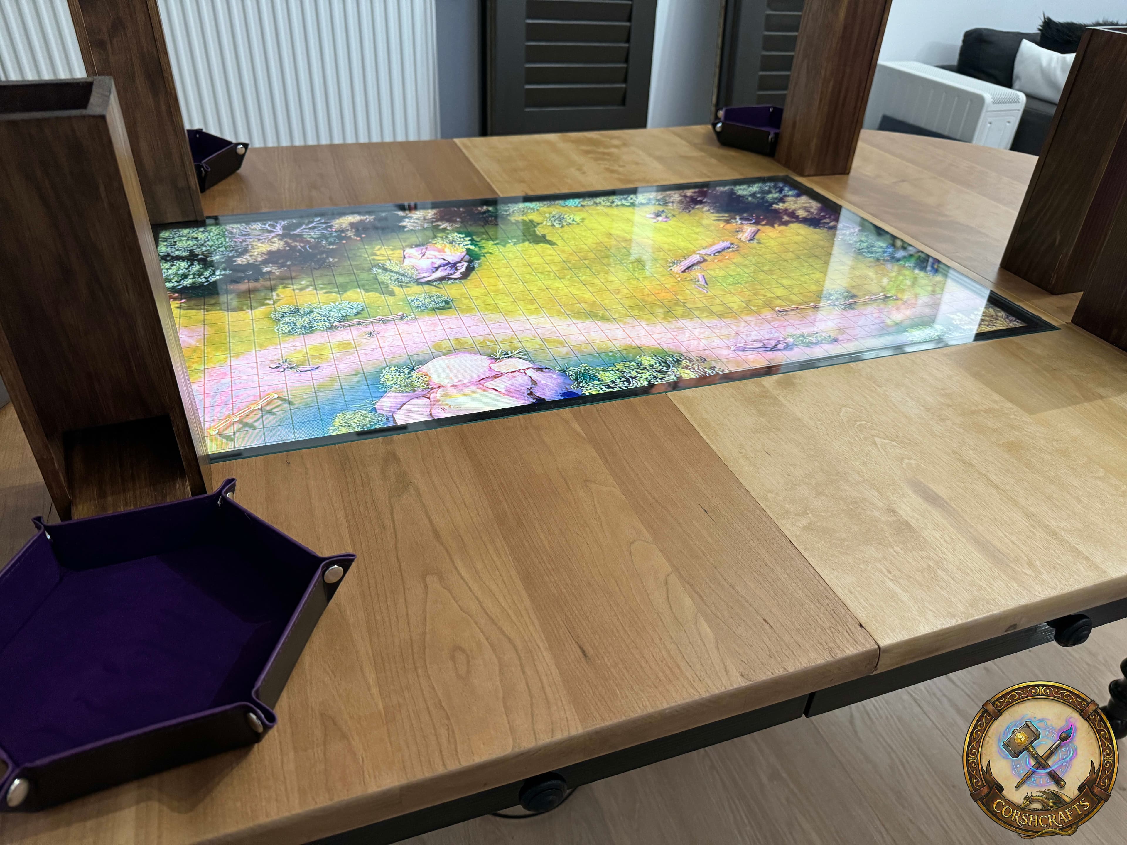 Table de JdR avec écran