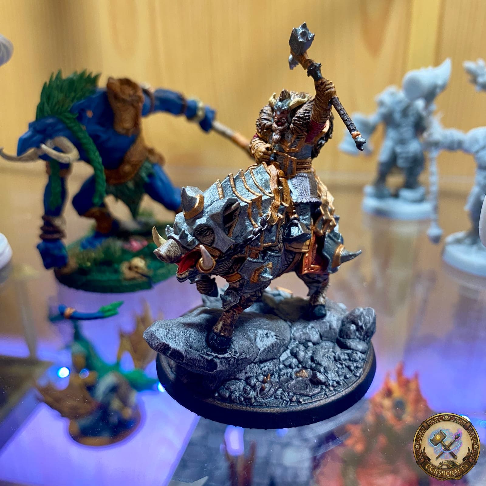 Figurine Guerrier Nain Monté